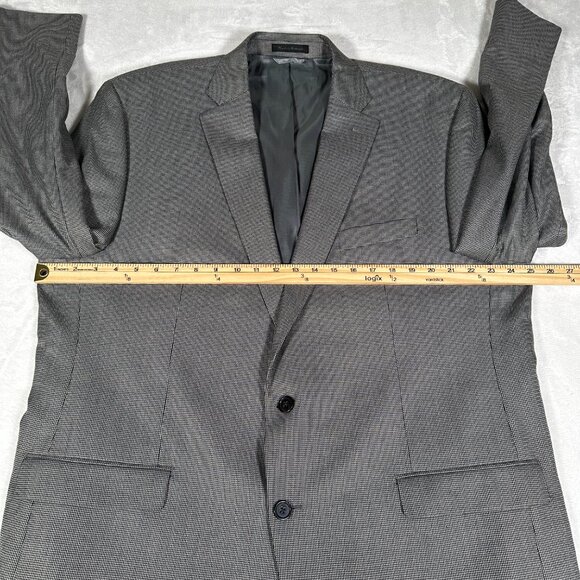 Lauren Ralph Lauren Blazer Men Size 48L Gray Herringbone 2-Button Classic Jacket - Picture 3 of 10